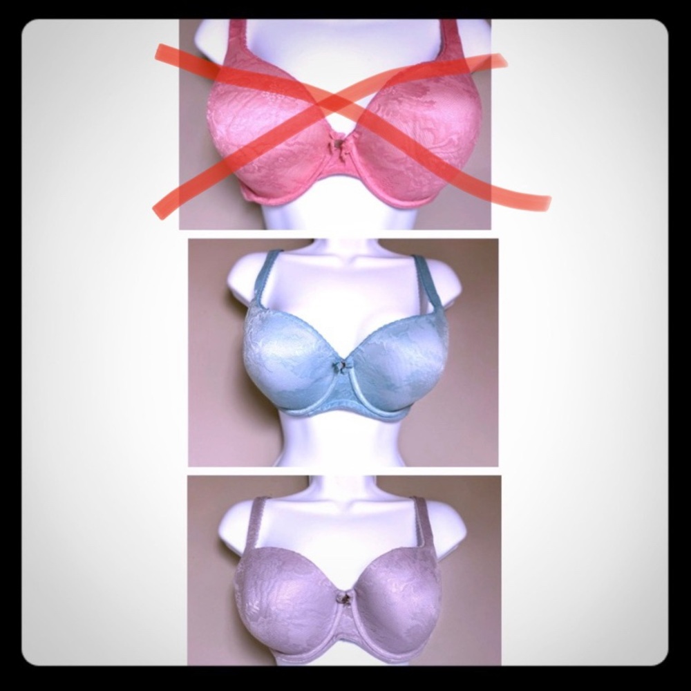 Lot of TWO Victoria’s Secret Bras 36DD blue purple